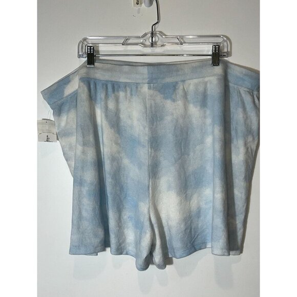 NWTBP  Blue Cloud Print Jersey Pijama Drawstring Shorts 3X Women - Picture 3 of 8